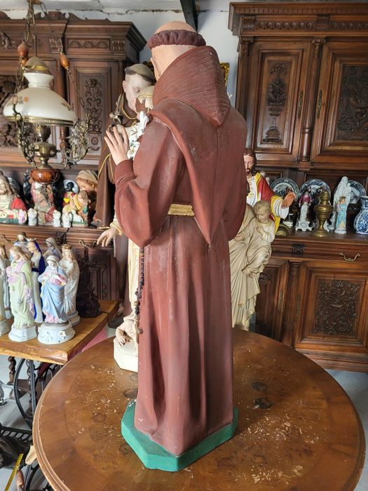 101 cm Święta Antoni stara figura