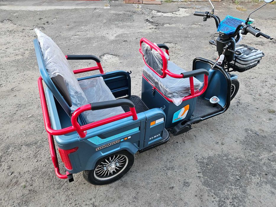 Трицикл gyro 600-2000W / електро трайк електроскутер вантажний