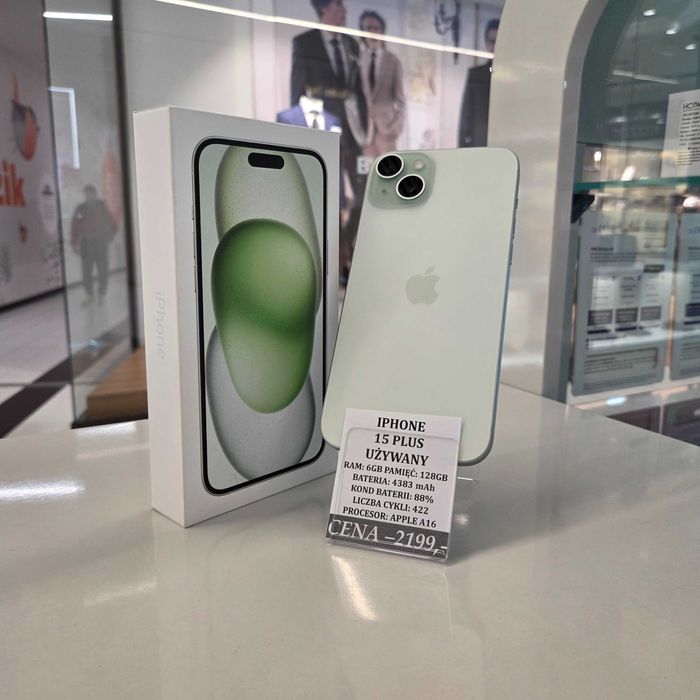 iPhone 15 PLUS 128GB Bat. 88% Topcase Vivo *Raty 0%