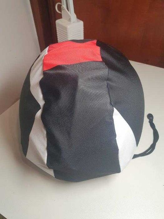 Pokrowiec na kask narciarski XL/XXL poliester lycra czarny/red /biały