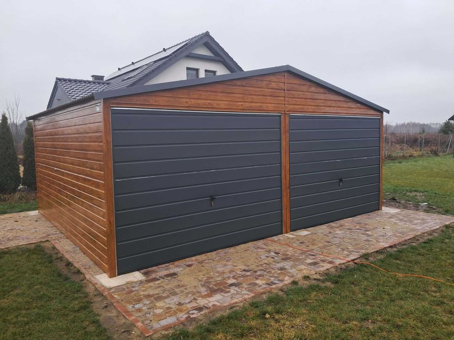 Garaż blaszany 6x5  Wzmocniony PROFILAMI. Producent SZYBKA REALIZACJA