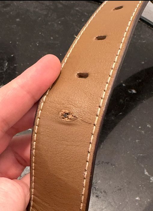 Skórzany pasek męski 115x3,5 cm