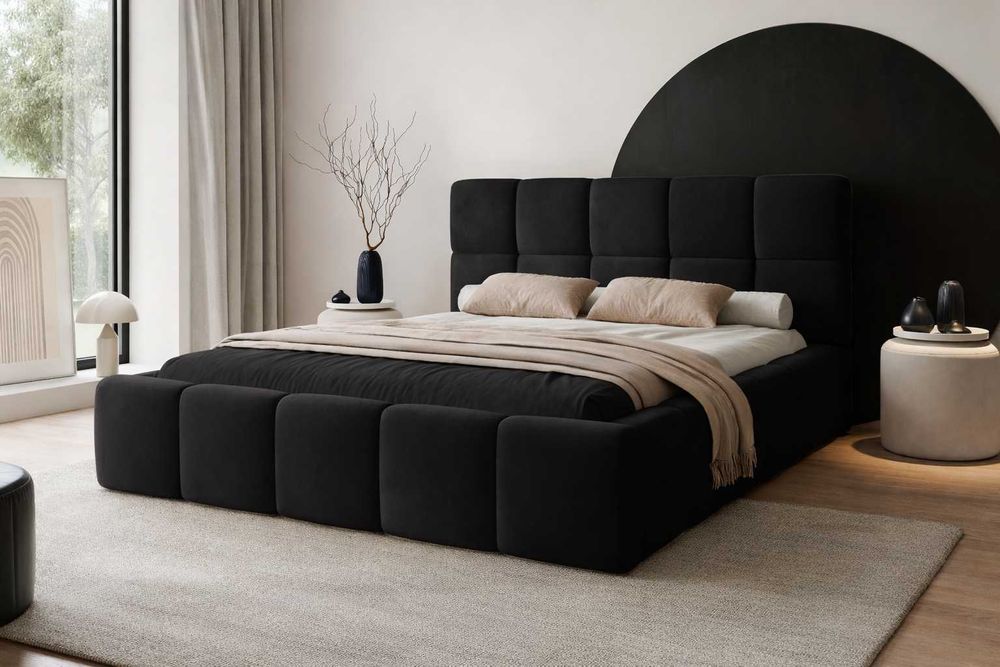 Łóżko tapicerowane FIRENZE z pojemnikiem, stelażem 120/140/160/180x200