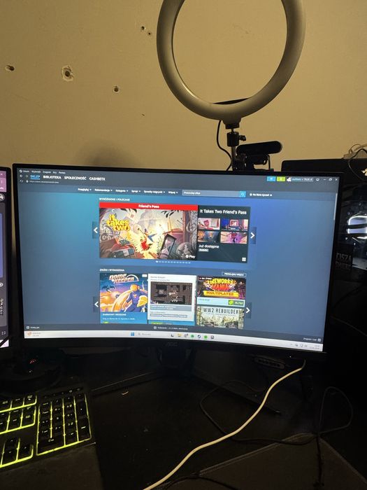 Monitor 27Cali 240hz Zakrzywiony