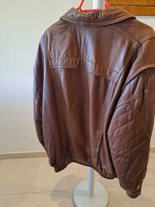 casaco cabedal castanho - valor negociavel