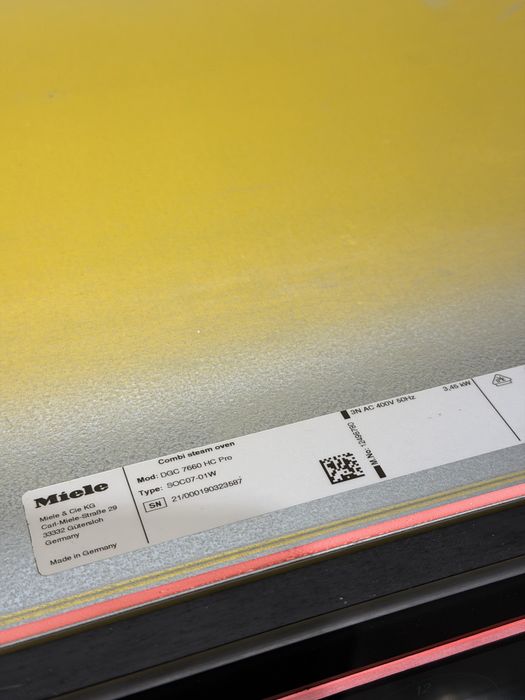 L U X U R Y®️. Пароконвектомат Miele DGC 7660 HC Pro. Нова. 25й рік