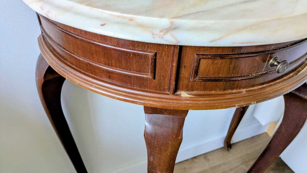 Consola Vintage Madeira, Tampo de Pedra – Clássica! - baixou!!