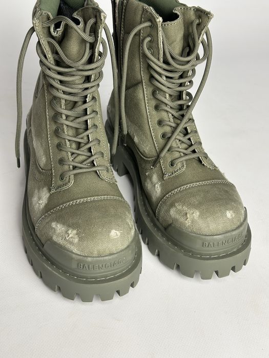 BALENCIAGA Strike boots green army ботинки чоботи боты боти зеленые 43