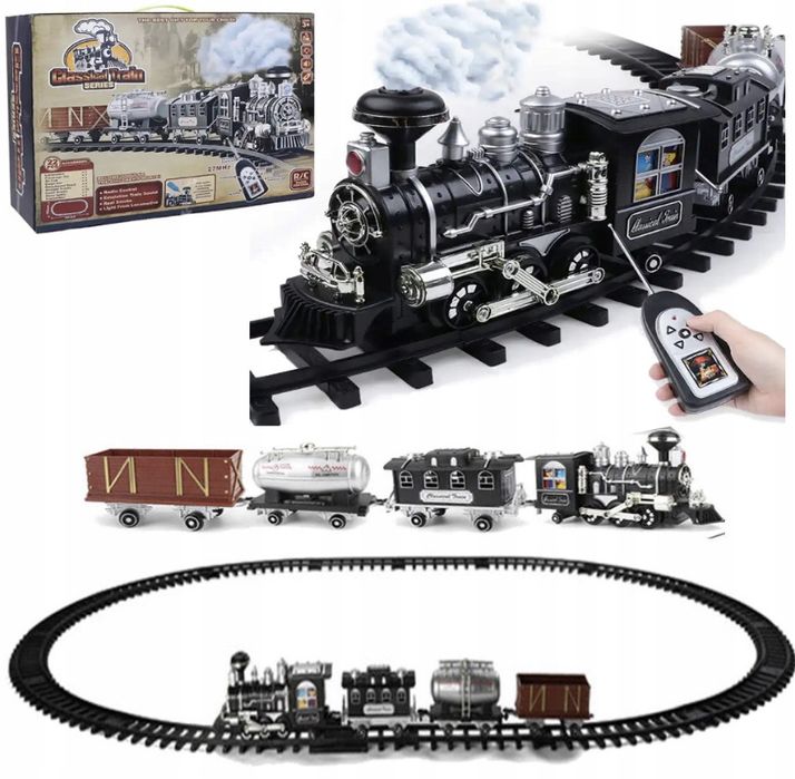 Kolejka elektryczna dymi z komina pociąg PREZENT DLA DZIECI