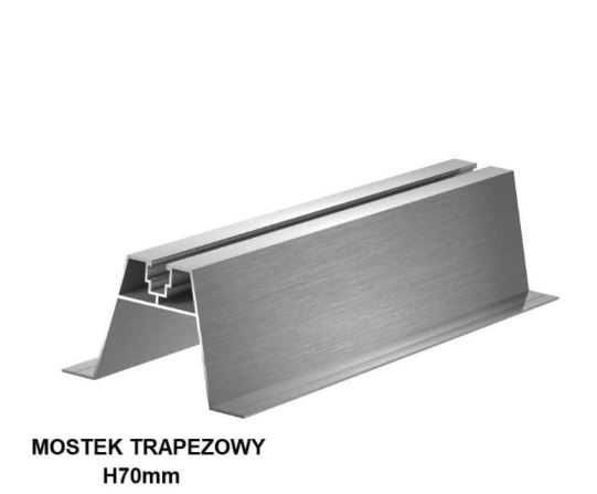 Mostek trapezowy H70mm, L330mm aluminium bez uszczelki
