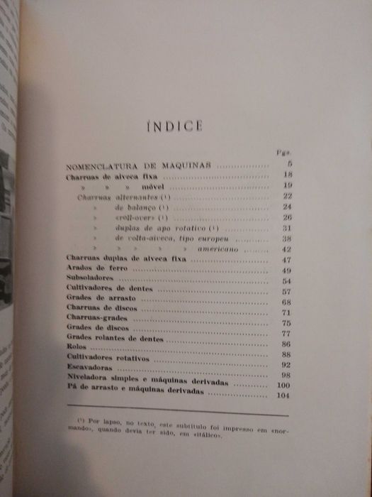 A. J. Sardinha de Oliveira - Nomenclatura do material