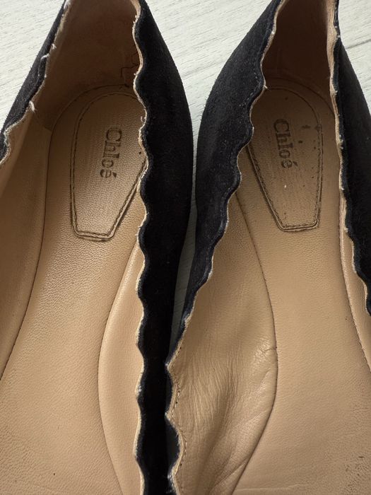 Chloe балетки мокасини мокасины замш кожа 37 37,5
