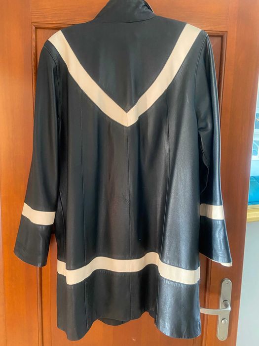 Płaszcz skóra lata 80te