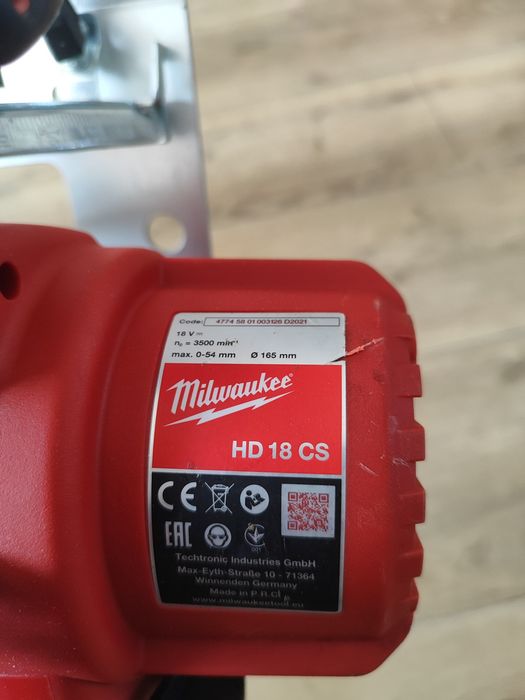 Akumulatorowa pilarka Milwaukee HD 18 CS, 18v, 165mm
