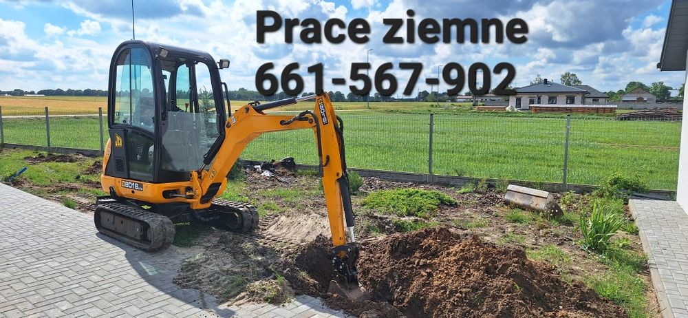 Usługi minikoparką JCB