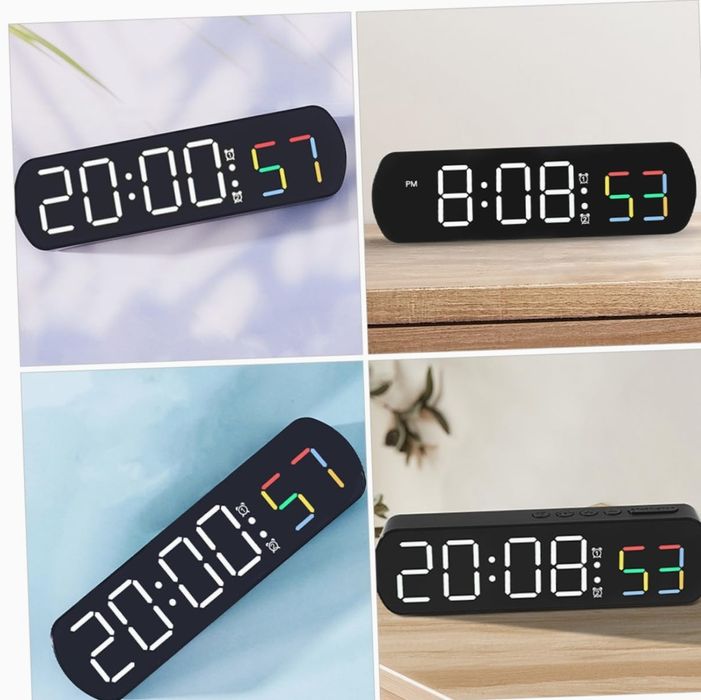 Цифровий годинник будильник, температура, таймер, USB LED часы