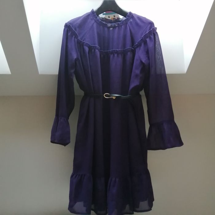 Fioletowa zwiewna sukienka Rainbow XL /XXL