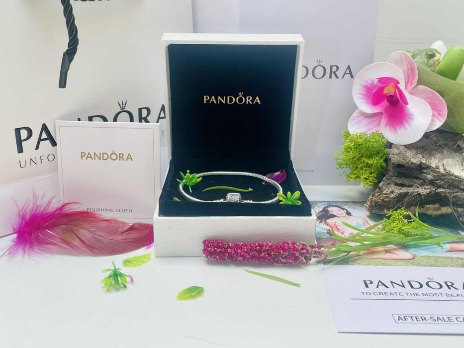 Promocja srebrna bransoletka Pandora moments 19cm do Pandora charms