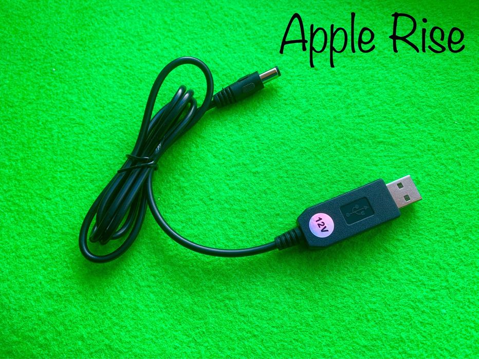 Кабель переходник USB - DC 5.5 х 2.1 для роутера от повербанка 9v 12v