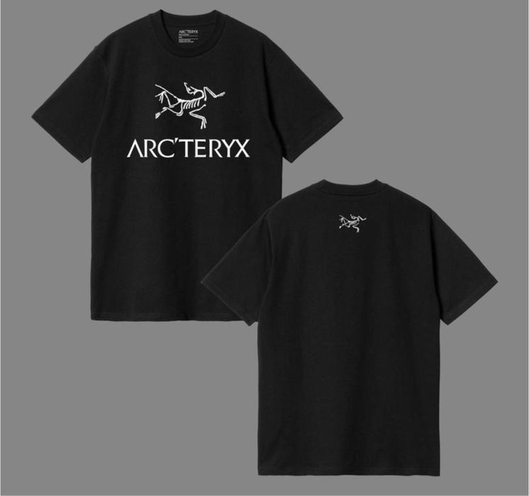 Мужские футболки Arcteryx Logo унисекс белая черная Arc'teryx артерикс