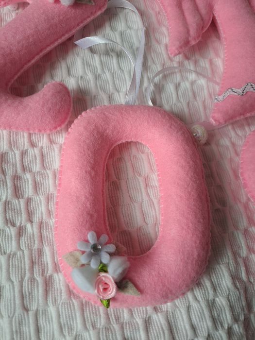 Zawieszka literki imię dziecka dziewczynki Zosia Hand made