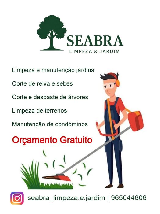 Limpeza terrenos e manutenção jardins