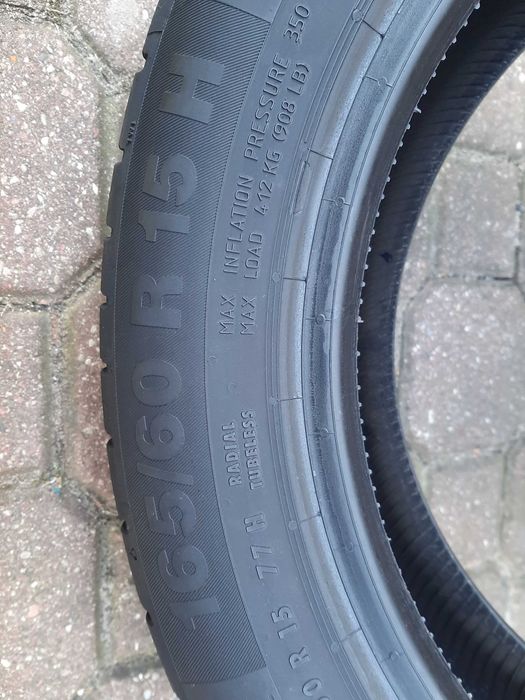 4x Opony letnie 165/60/15 Continental ContiEcoContact5 / 7mm Jak Nowe