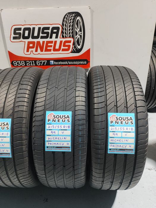 4 pneus impecáveis 215-55R18 Michelin - Oferta da Entrega - 250 Euros