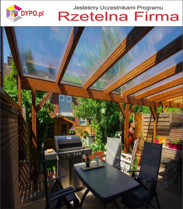 Poliwęglan Komorowy Lity Płyty na Dach Wiatę Taras Szare Brązowe Białe