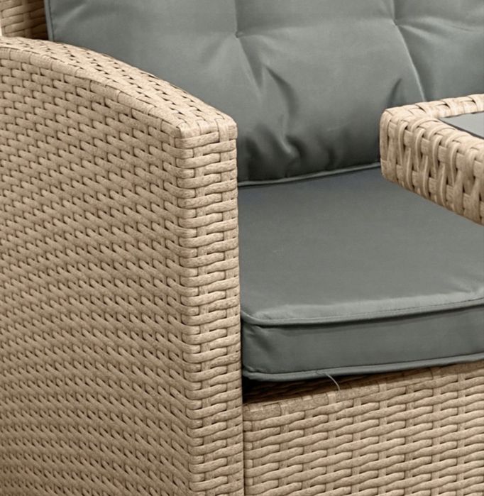 Zestaw mebli technorattan 2x sofa , fotele , stół kolory