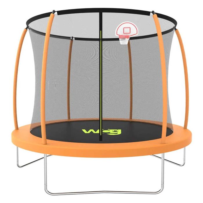 Батут WCG 245 см із внутрішньою захисною сіткою та LED підсвіткою 8FT