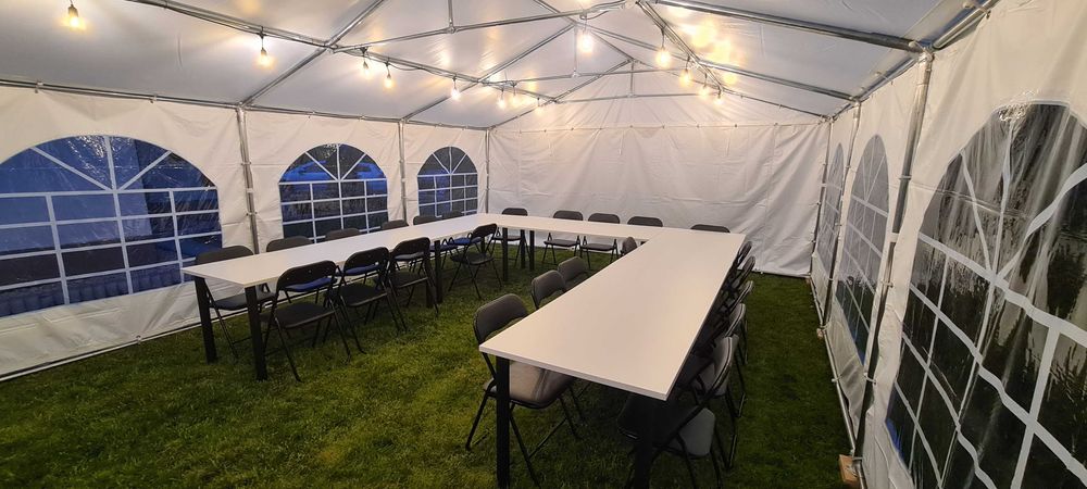 Wynajem namiotów imprezowych- bankietowych 3x6 i 5x8 [m]. Oława