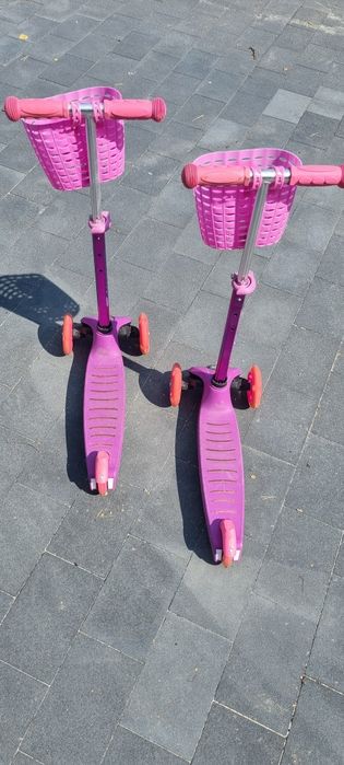 Hulajnoga trzykołowa koszyczek kółka led J. Mini micro