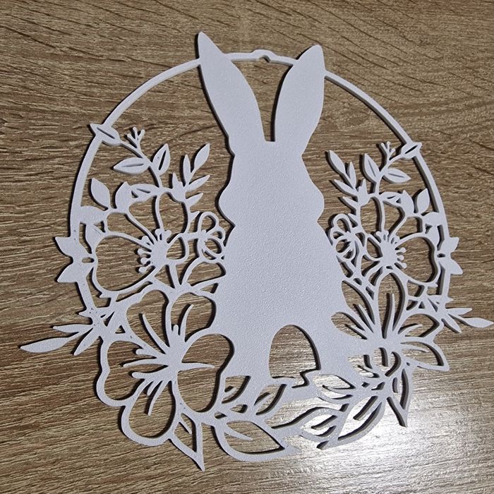 Biała świąteczna ozdoba zawieszka Wielkanoc