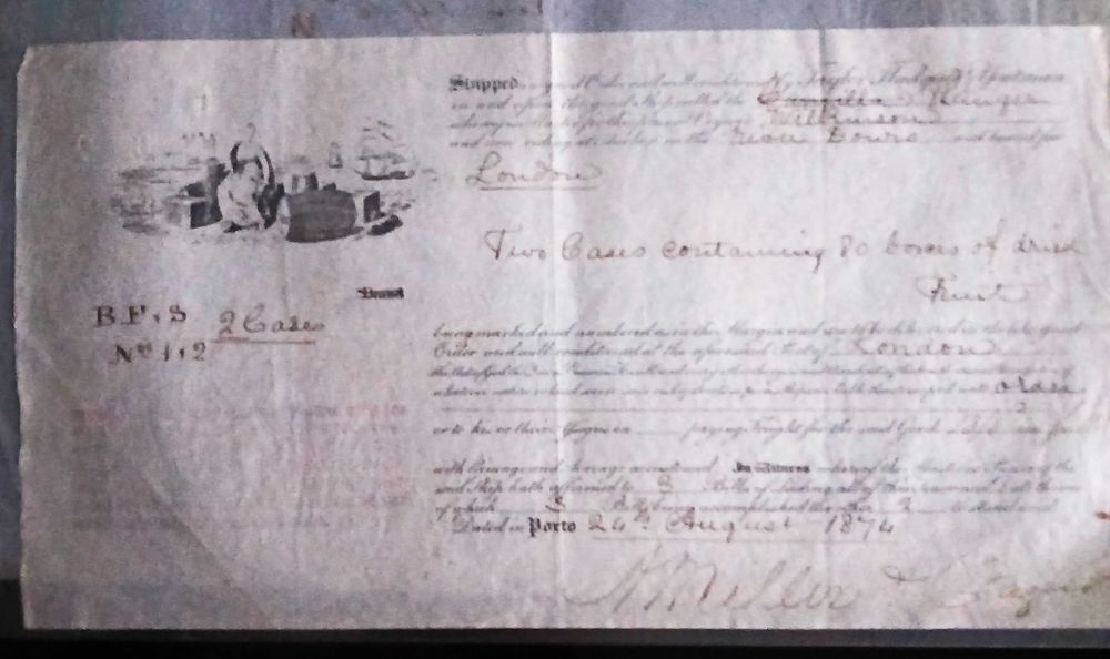 conhecimentos de embarque antigos ( finais do séc. XIX )