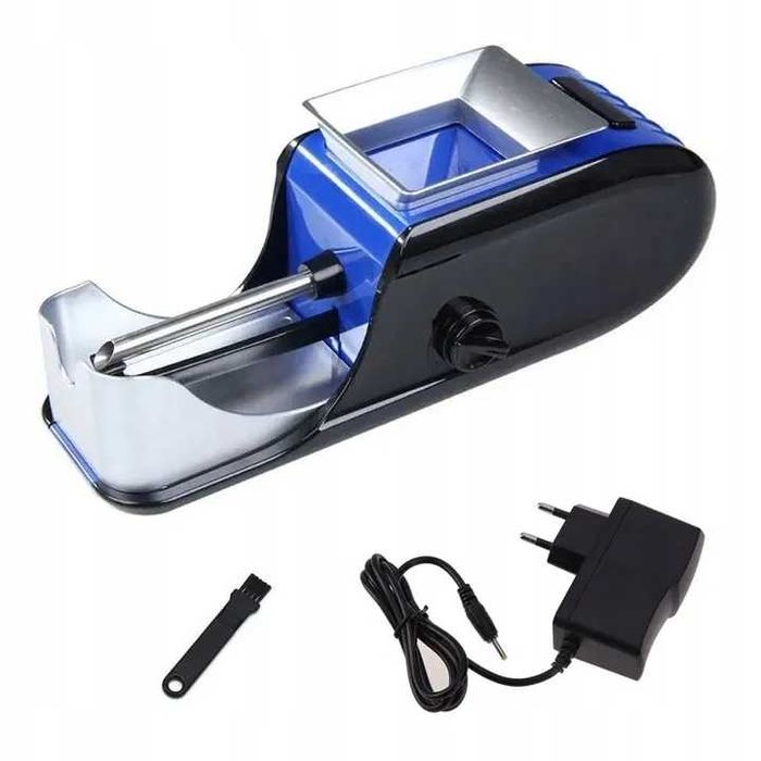 Elektryczna maszynka do papierosów nabijarka duża niebieska/czerwona