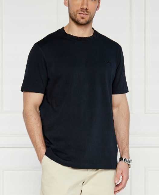 Nowy t-shirt BOSS ORANGE granatowy logo r. S