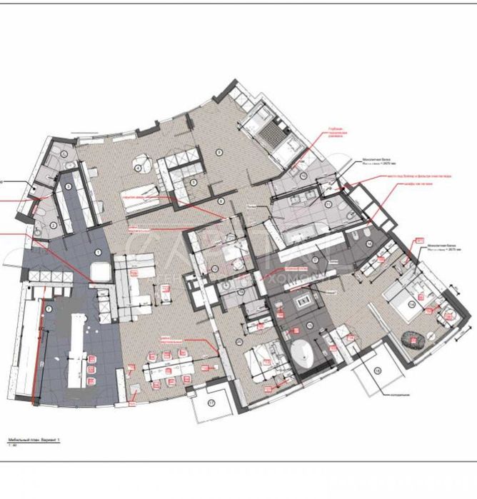 Багатокімнатна квартира за адресою вул. Новоселицька (площа 265 м²) - Atlanta.ua - фото 24