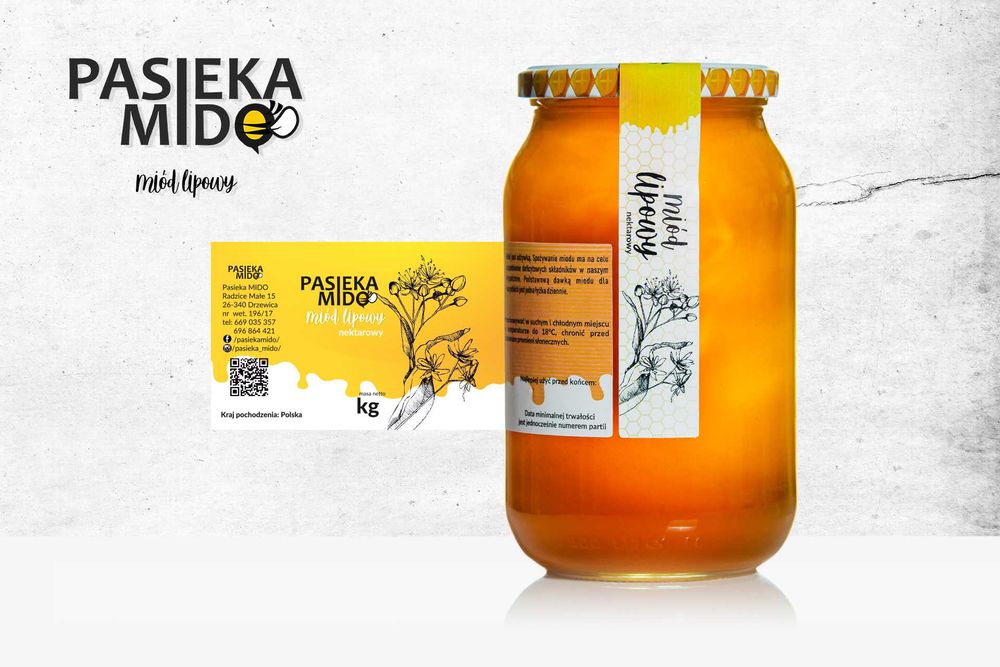 Miód lipowy 1,2kg Rodzinna Pasieka