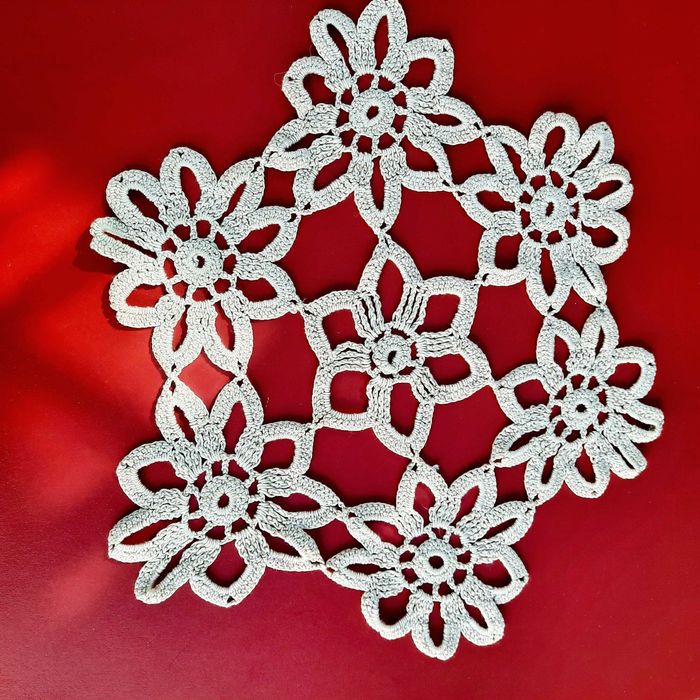 Сonjunto de guardanapos de crochê feitos à mão