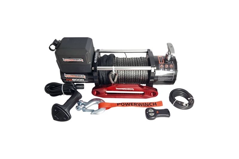 Лебедка PowerWinch k 8000 sr-12v с синтетическим тросом