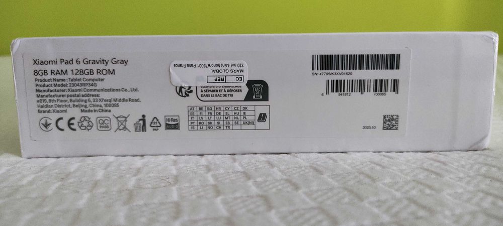 Tablet Xiaomi Pad 6 8GB + 128GB [NOVO]