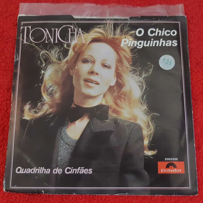 Disco Vinil Single Tonicha - O Chico Pinguinhas / Quadrilha de Cinfães