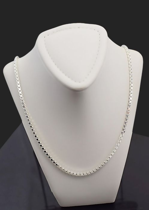 Łańcuszek srebrny kostka