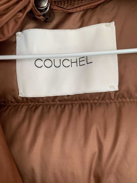 Blusão El Corte Inglés Couchel, acolchoado, comprido, liso bege