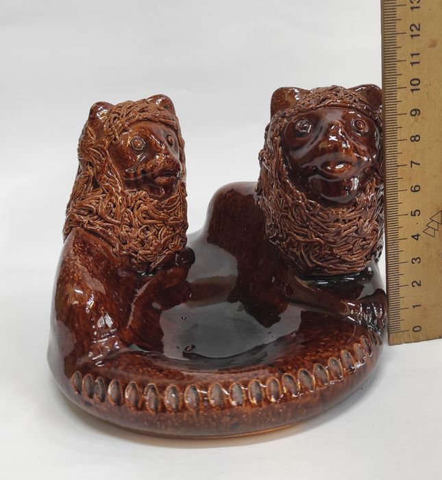 Пепельница Львы керамика Опошня