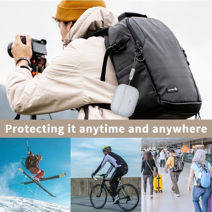 Etui Tech-Protect Silicone na Apple AirPods Pro 1 / 2 - szare
