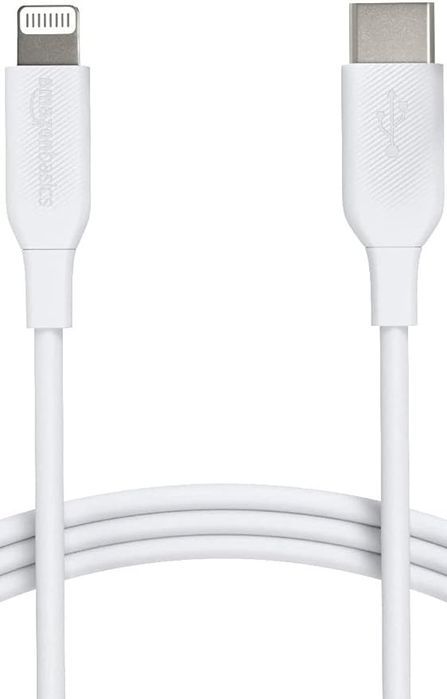 kabel amazon basic usb typ c - apple lightning 1,8 m biały ładowanie