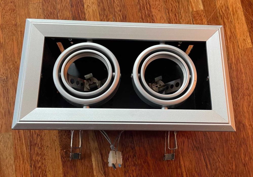 Lampa wpustowa SLV downlight aluminium + czerń 12V