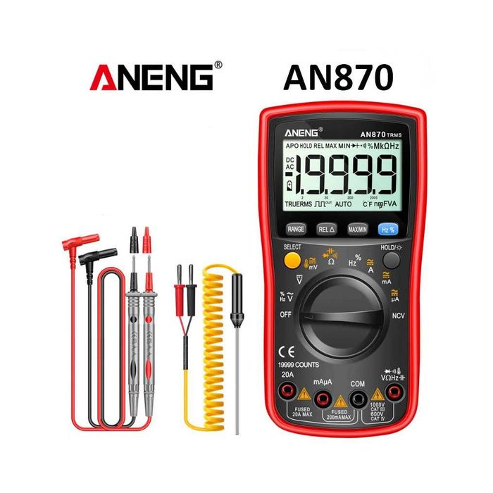 СКИДКА и ПОДАРКИ! Точный мультиметр ANENG AN870 19999 чехол подсветка